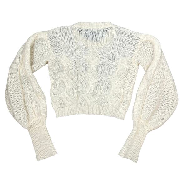 Greta Boldini Eclaire Ivory Mohair Merino Wool Balloon Sleeve Sweater XS Italy - Picture 6 of 16